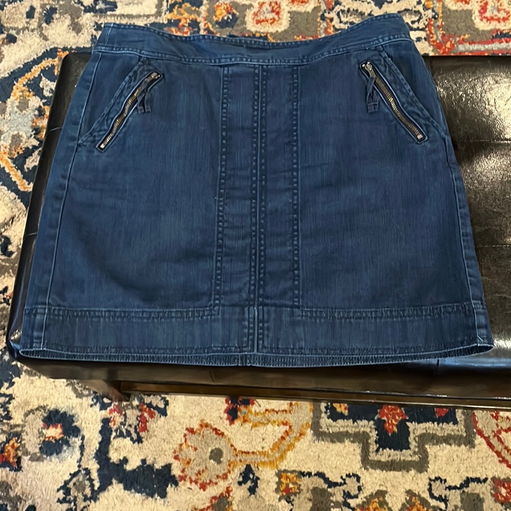 LOFT Dark Blue Mini Skirt